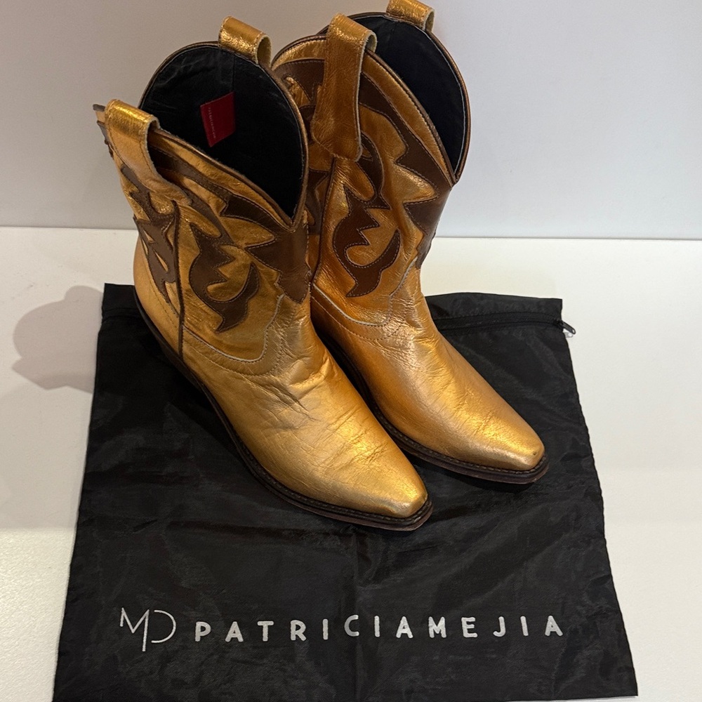 Gold Ankle Boots